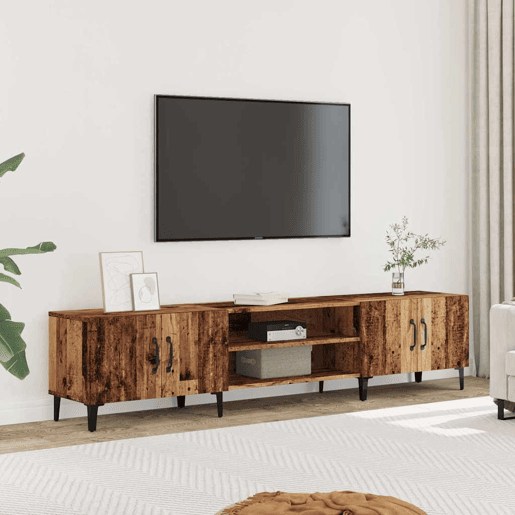 Móvel de TV - Modulo de TV - Armário de TV 180x31,5x40 cm derivados de madeira madeira velha Móvel de TV - Modulo de TV - Armário de TV 180x31,5x40 cm derivados de madeira madeira velha