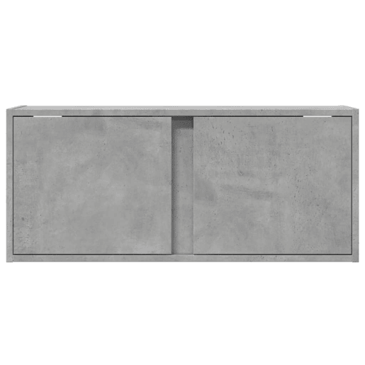 Móvel de parede p TV - Armário de TV c luzes LED 80x31x35 cm cinzento cimento