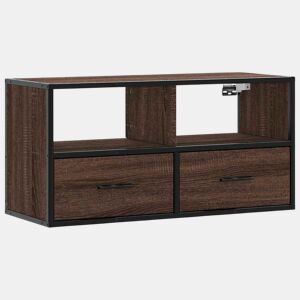 Móvel p TV, Armário de TV 80x31x39,5cm deriv. madeirametal carvalho castanho