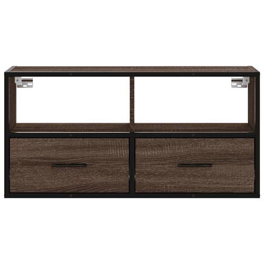 Móvel p TV, Armário de TV 80x31x39,5cm deriv. madeirametal carvalho castanho