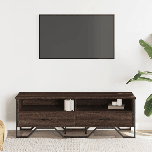 Móvel de TV - Modulo de TV - Armário de TV 122x34x41 cm derivados de madeira carvalho castanho