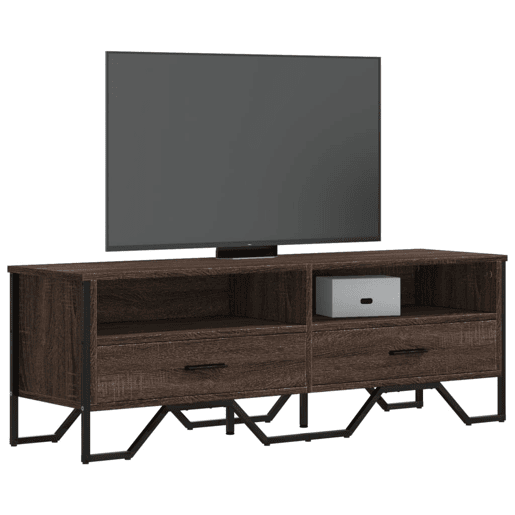 Móvel de TV - Modulo de TV - Armário de TV 122x34x41 cm derivados de madeira carvalho castanho