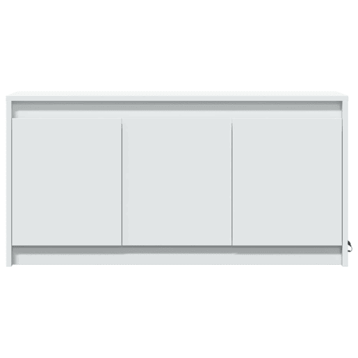 Móvel de TV - Modulo de TV - Armário de TV com luzes LED derivados de madeira branco