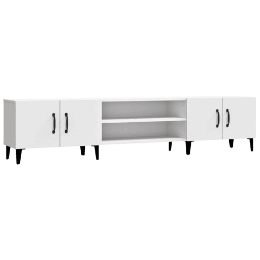 Móvel p TV, Armário de TV 180x31,5x40 cm derivados de madeira branco
