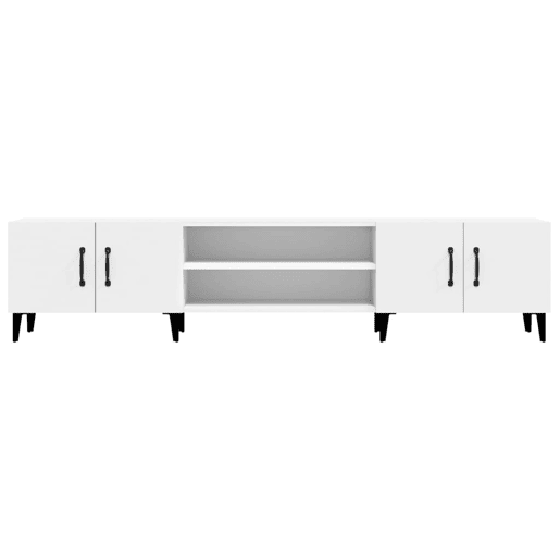 Móvel p TV, Armário de TV 180x31,5x40 cm derivados de madeira branco