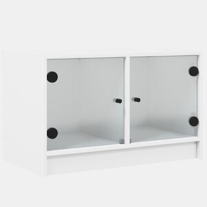 Móvel de TV - Modulo de TV - Armário de TV c portas de vidro 68x37x42 cm branco