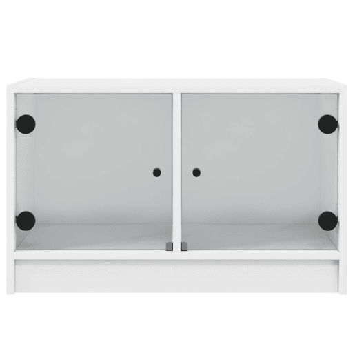 Móvel de TV - Modulo de TV - Armário de TV c portas de vidro 68x37x42 cm branco