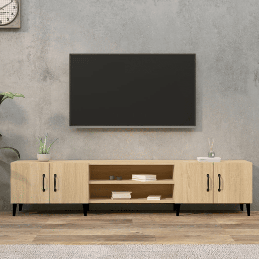 Móvel de TV - Modulo de TV - Armário de TV 180x31,5x40 cm derivados de madeira carvalho sonoma