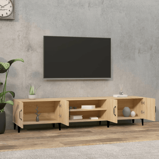 Móvel de TV - Modulo de TV - Armário de TV 180x31,5x40 cm derivados de madeira carvalho sonoma