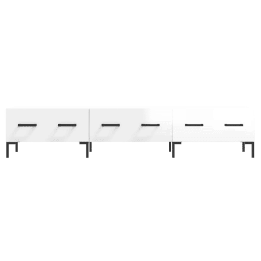 Móvel de TV - Modulo de TV - Armário de TV 150x36x30 cm derivados de madeira branco brilhante