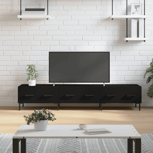 Móvel de TV - Modulo de TV - Armário de TV 80x36x50 cm derivados de madeira preto