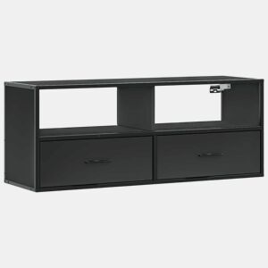 Móvel para TV - Móvel de TV - Armário de TV 100x31x39,5 cm derivados de madeirametal preto