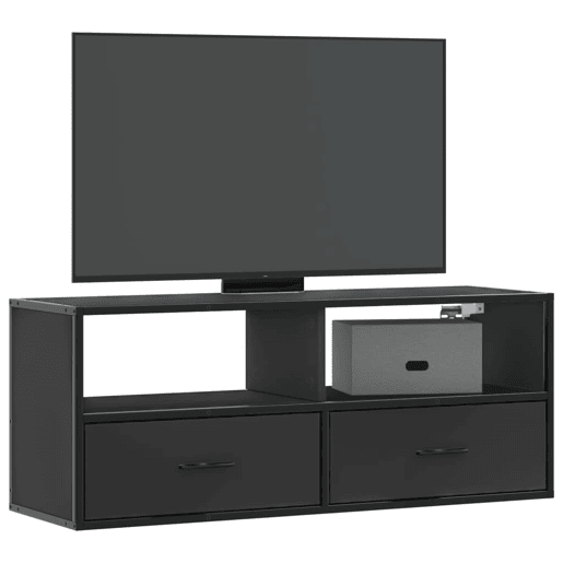Móvel para TV - Móvel de TV - Armário de TV 100x31x39,5 cm derivados de madeirametal preto
