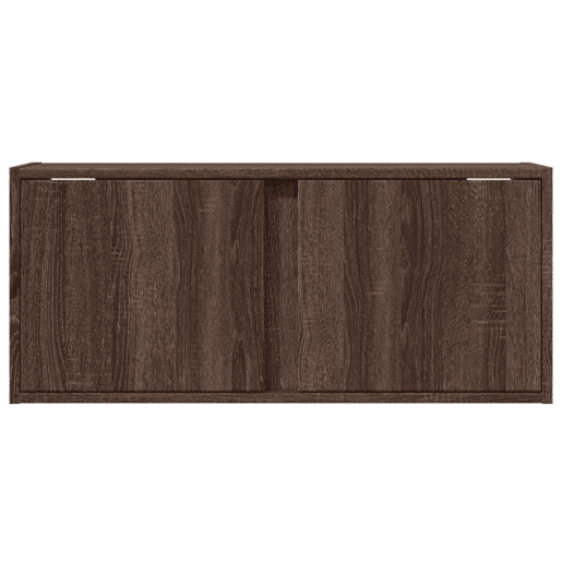 Móvel de parede p TV - Armário de TV c luzes LED 80x31x35cm carvalho castanho