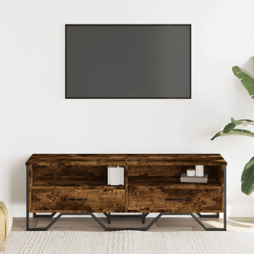 Móvel de TV - Modulo de TV - Armário de TV 122x34x41 cm derivados de madeira carvalho fumado