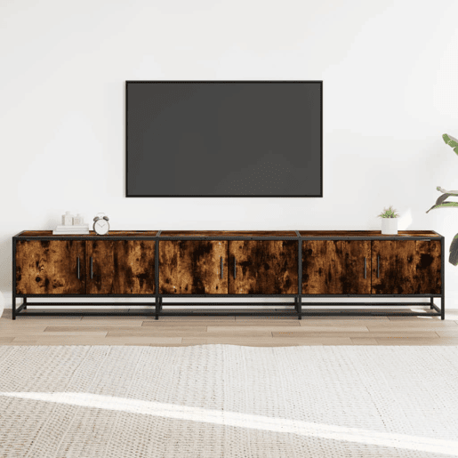 Móvel de TV - Modulo de TV - Armário de TV 210x35x41 cm derivados de madeira carvalho fumado