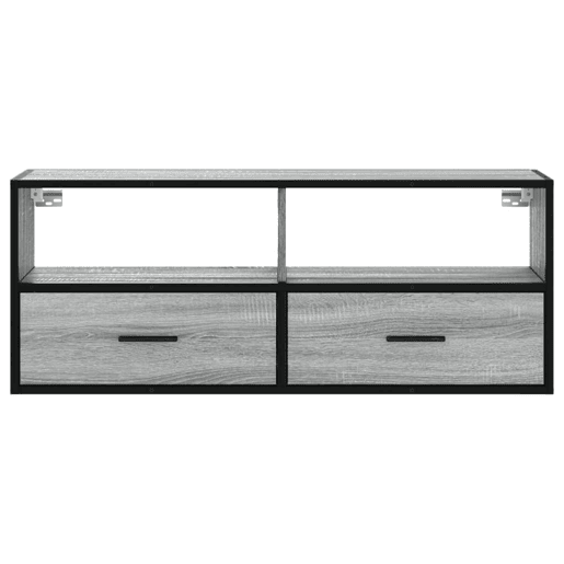 Móvel p TV, Armário de TV 100x31x39,5 cm deriv. madeirametal cinzento sonoma