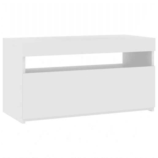 Móvel de TV - Modulo de TV - Armário de TV com luzes LED 75x35x40 cm branco