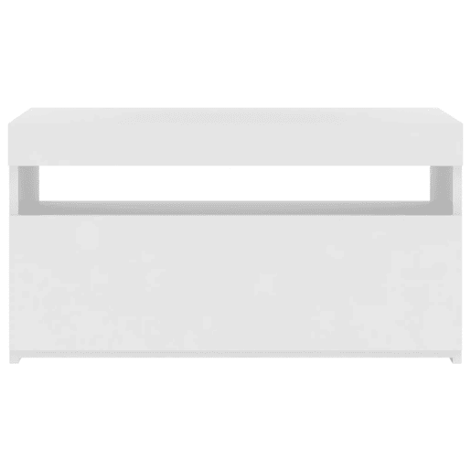 Móvel de TV - Modulo de TV - Armário de TV com luzes LED 75x35x40 cm branco