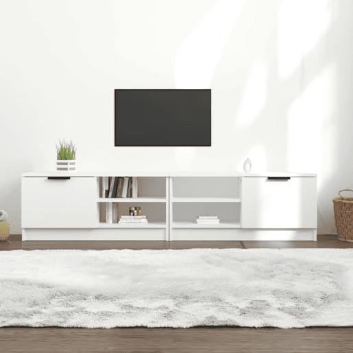 Móveis para TV - Armários de TV 2 pcs 80x35x36,5 cm madeira processada branco