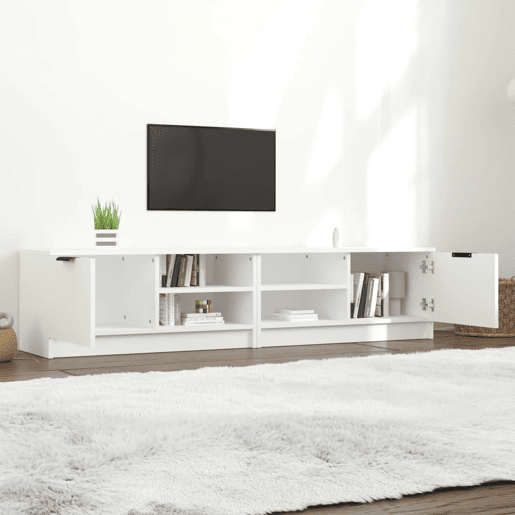 Móveis para TV - Armários de TV 2 pcs 80x35x36,5 cm madeira processada branco