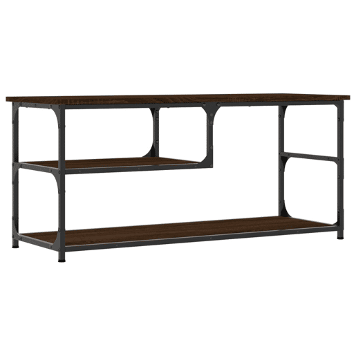 Móvel TV - Modulo de TV - Armário de TV 103x38x46,5 cm derivados madeiraaço carvalho castanho