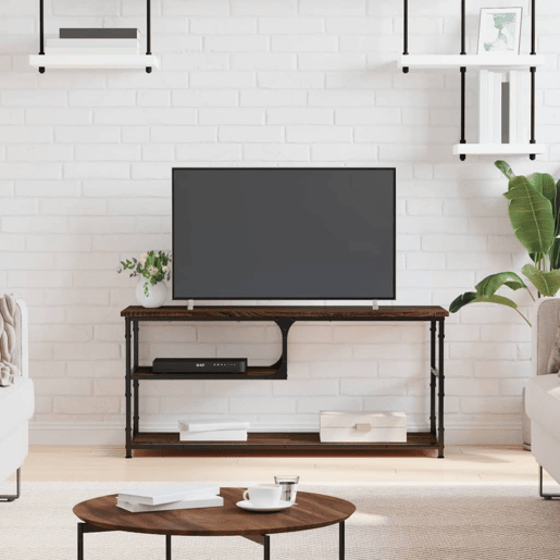 Móvel TV - Modulo de TV - Armário de TV 103x38x46,5 cm derivados madeiraaço carvalho castanho