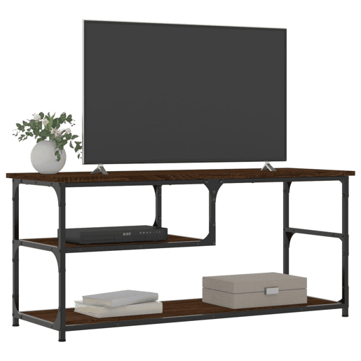 Móvel TV - Modulo de TV - Armário de TV 103x38x46,5 cm derivados madeiraaço carvalho castanho