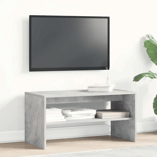 Móvel de TV - Modulo de TV - Armário de TV 80x40x40 cm contraplacado cinzento cimento