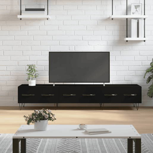 Móvel de TV - Modulo de TV - Armário de TV 80x36x50 cm derivados de madeira preto