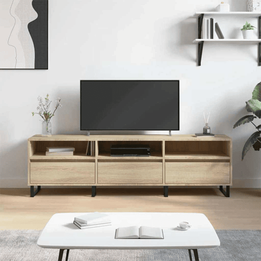 Móvel de TV - Modulo de TV - Armário de TV 150x30x44,5 cm derivados de madeira carvalho sonoma