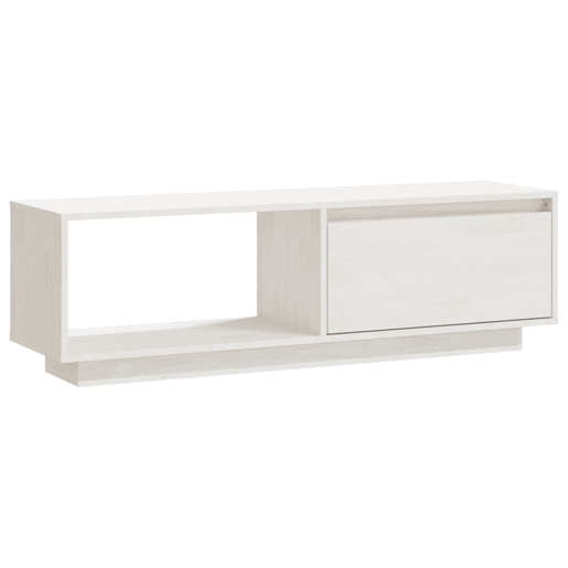 Móvel de TV - Modulo de TV - Armário de TV 110x30x33,5 cm madeira de pinho maciça branco
