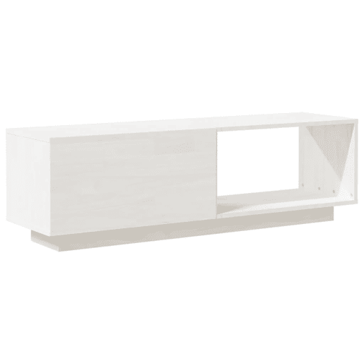 Móvel de TV - Modulo de TV - Armário de TV 110x30x33,5 cm madeira de pinho maciça branco