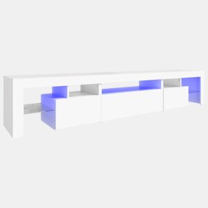 Móvel de TV - Modulo de TV - Armário de TV com luzes LED 215x36,5x40 cm branco