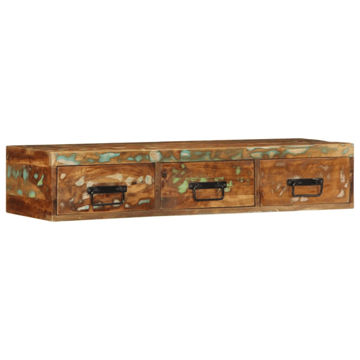 Armário de TV - Móvel de TV para parede 100x30x19cm madeira recuperada maciça