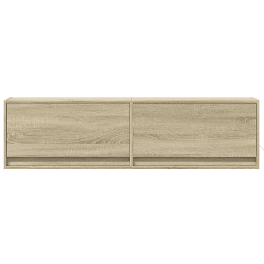Móvel de parede p TV - Armário de TV c luzes LED 140x31x38 cm carvalho sonoma