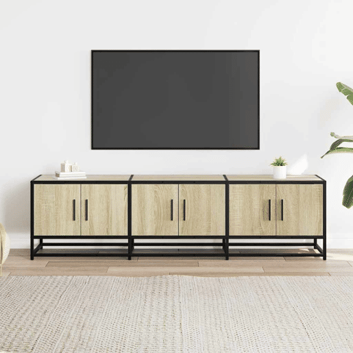 Móvel p TV, Armário de TV 150x35x41 cm deriv. madeirametal carvalho sonoma
