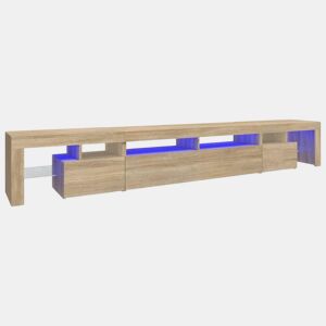 Móvel de TV - Modulo de TV - Armário de TV com luzes LED 260x36,5x40 cm carvalho sonoma