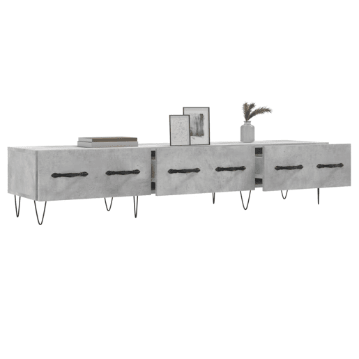 Móvel de TV - Modulo de TV - Armário de TV 150x36x30 cm derivados de madeira cinzento cimento