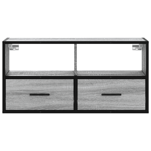 Móvel p TV, Armário de TV 80x31x39,5 cm deriv. madeirametal cinzento sonoma