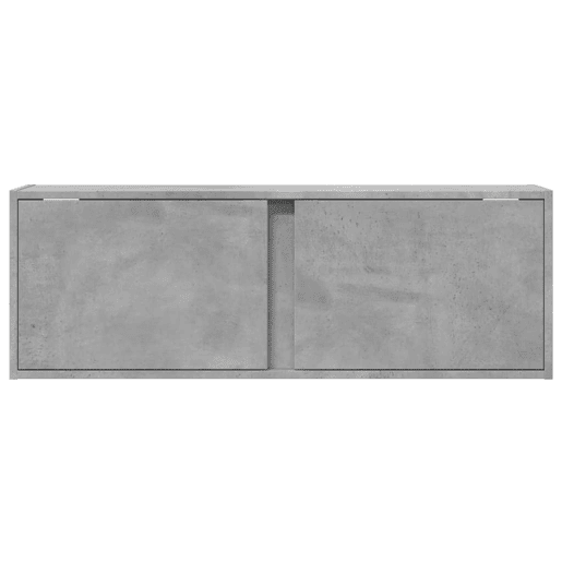 Móvel de parede p TV - Armário de TV c luzes LED 100x31x35cm cinzento cimento