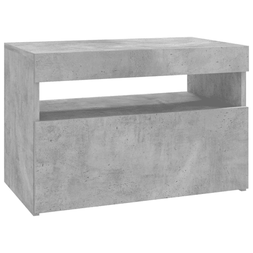 Móvel de TV - Modulo de TV - Armário de TV com luzes LED 60x35x40 cm cinzento cimento
