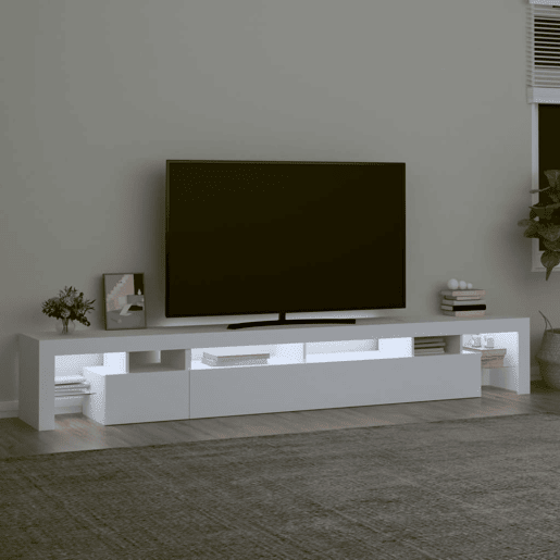 Móvel de TV - Modulo de TV - Armário de TV com luzes LED 260x36,5x40 cm branco