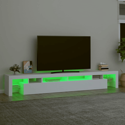 Móvel de TV - Modulo de TV - Armário de TV com luzes LED 260x36,5x40 cm branco
