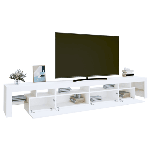 Móvel de TV - Modulo de TV - Armário de TV com luzes LED 260x36,5x40 cm branco