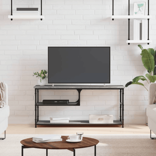 Móvel de TV - Modulo de TV - Armário de TV 103x38x46,5 cm derivados madeiraaço cinza sonoma