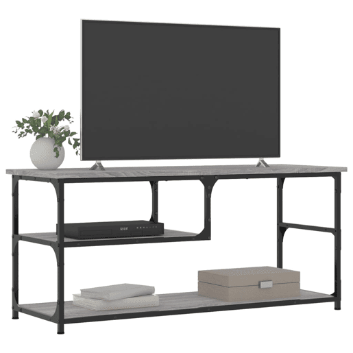 Móvel de TV - Modulo de TV - Armário de TV 103x38x46,5 cm derivados madeiraaço cinza sonoma