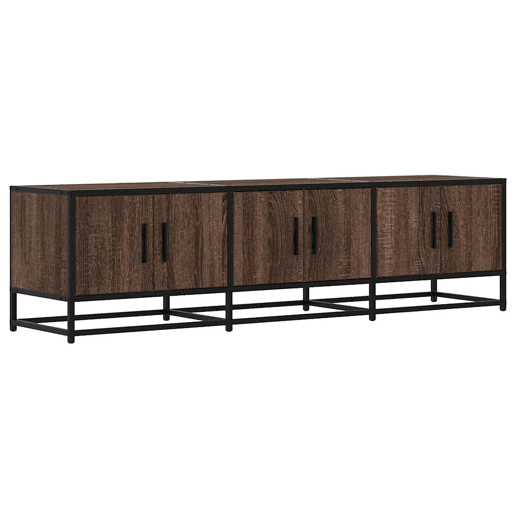Móvel p TV, Armário de TV 150x35x41 cm deriv. madeirametal carvalho castanho