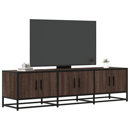 Móvel p TV, Armário de TV 150x35x41 cm deriv. madeirametal carvalho castanho