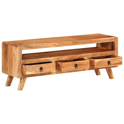 Móvel de TV - Modulo de TV - Armário de TV 110x30x40 cm madeira de acácia maciça